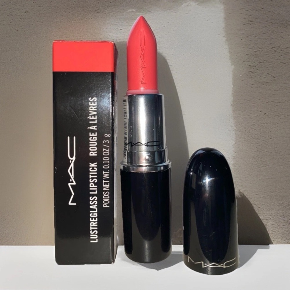NEW MAC Lustreglass Lipstick | 561 Oh, Goodie (Milky Orange Coral) Discontinued